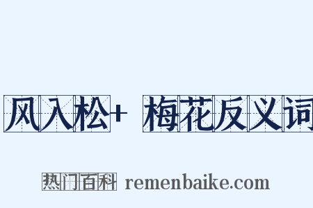 风入松+梅花反义词是什么意思的图片